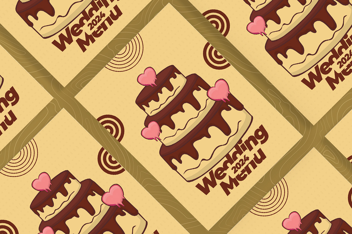 Wedding Cake Menu, a Print Template by Esensifiksi.studio (Photo 2 of 2)