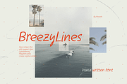 Breezy Lines Handwritten Summer Font, a Handwritten Font by AnMark (Thumbnail 1 of 9)