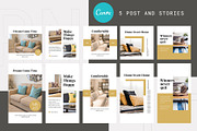 Canva Instagram Template Furnita, a Social Media Template by Lythcreative (Thumbnail 4 of 6)