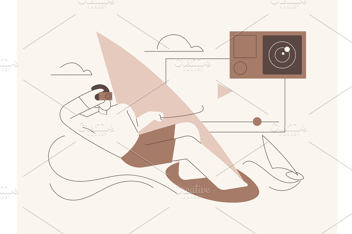 Action camera filming isolated, a Person Illustration by Visual Generation