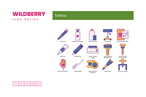 90 Tattoo Icons Wildberry