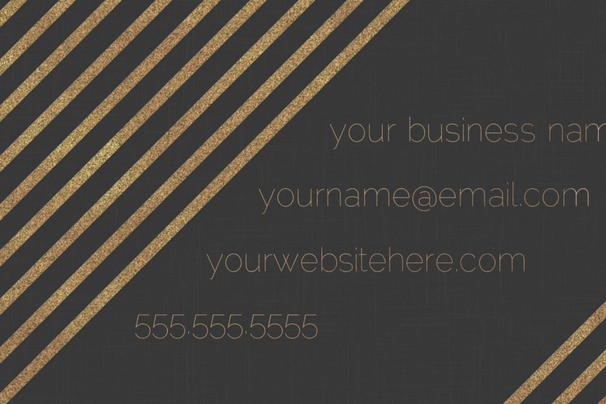 Black & Gold Glitter Business Card, a Business Card Template by Dream in Color Studio (Photo 3 of 3)