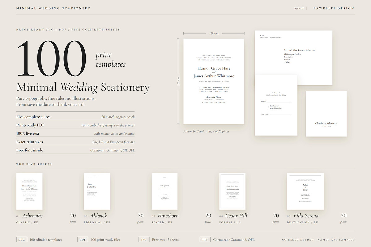 Wedding Stationery – 100 Templates, a Stationery Template by pawellpi (Photo 2 of 83)