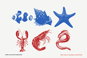 Aquatic Fauna Graphic Collection, an Object Graphic by Irhasalfahad (Thumbnail 4 of 6)