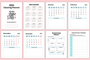 2024 Cleaning Planner With Canva KDP