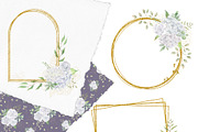 White & Green  boho flowers clipart, a Decorative Illustration by Nebbia (Thumbnail 7 of 11)