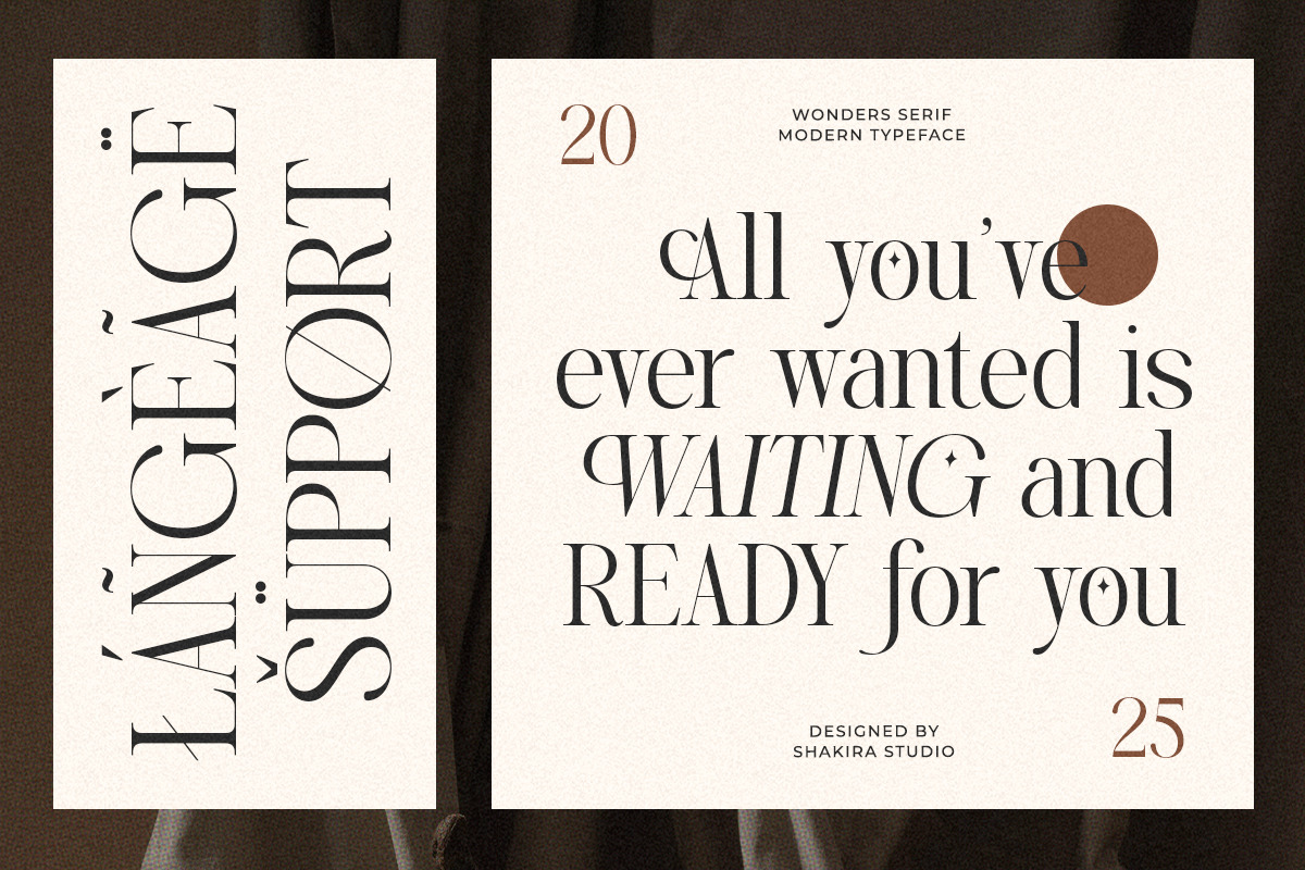 Wonders - Modern Elegant Luxury, a Serif Font by Shakira Studio (Photo 8 of 10)