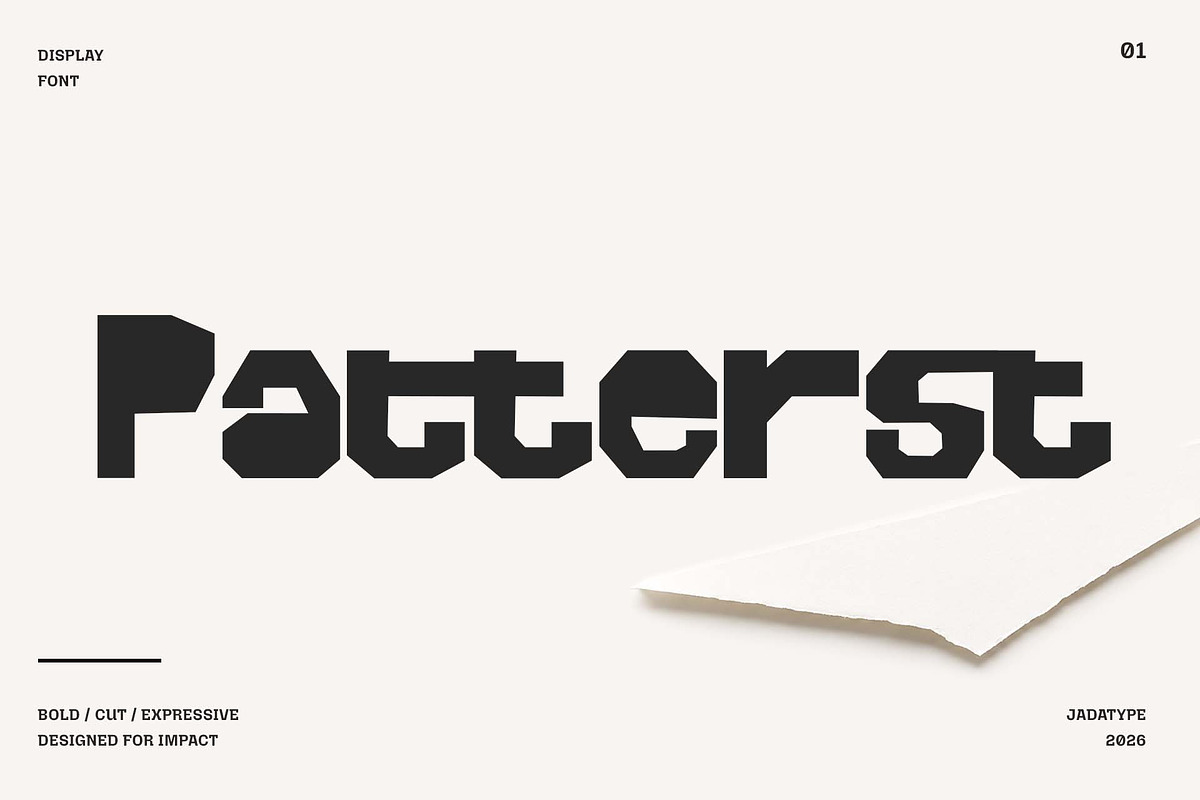 Patterst – PaperCut Display Font, a Symbol Font by Jadatype.id (Photo 1 of 8)