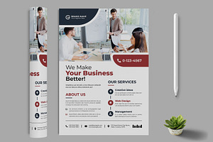 Creative Agency Poster Layout, a Flyer Template by MightyDesign