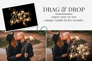 11 Sparkled New Years Photo Overlays