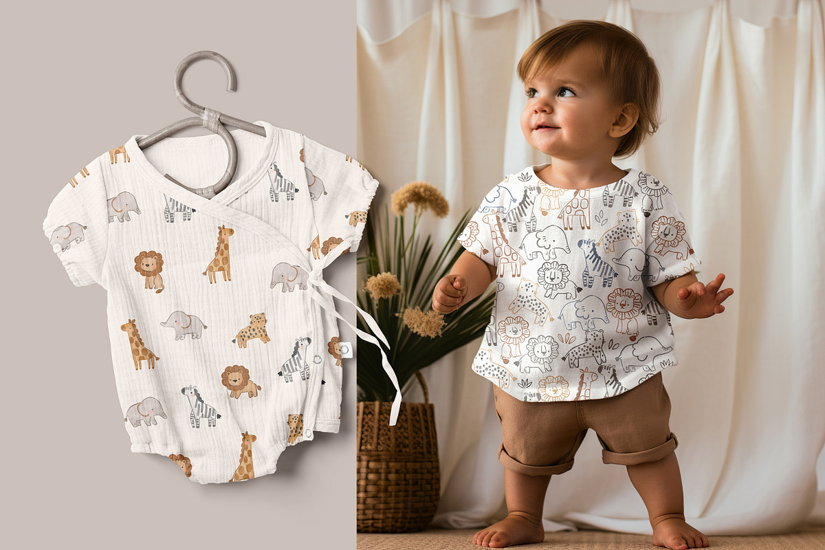 Safari Dreams – Kids Safari Seamless, a Pattern Graphic by Point and Poem (Photo 14 of 14)