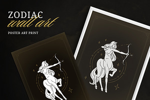 Sagittarius Zodiac Wall Art