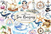 Adventure at Sea Nursery Clipart, an Illustration by CreationArt (Thumbnail 1 of 5)