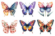 Watercolor Spring Butterfly Clipart, an Illustration by Daily.Designs (Thumbnail 2 of 5)
