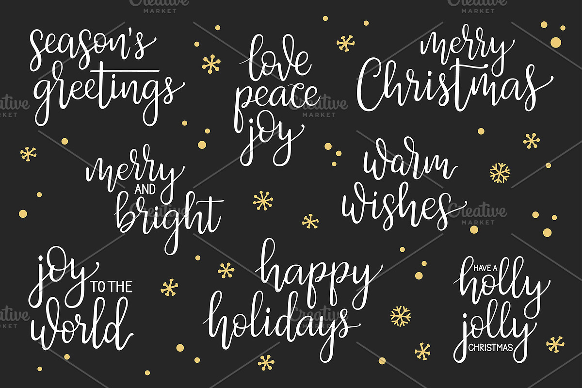 Christmas hand lettering vector set, a Graphic by InkySplash (Photo 5 of 5)