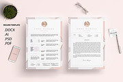 Crystal Pink Resume Template M, a Resume Template by Showy68 Template (Thumbnail 1 of 4)