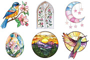 Stained Glass Sublimation Clipart, an Illustration by cherrydesign (Thumbnail 3 of 3)