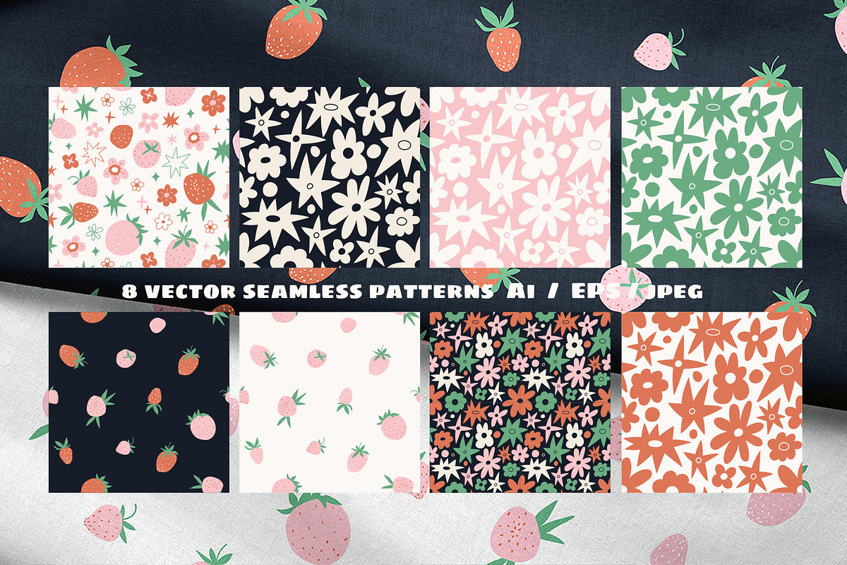 Space garden seamless patterns, a Pattern Graphic by Alenkakarabanova (Photo 4 of 6)