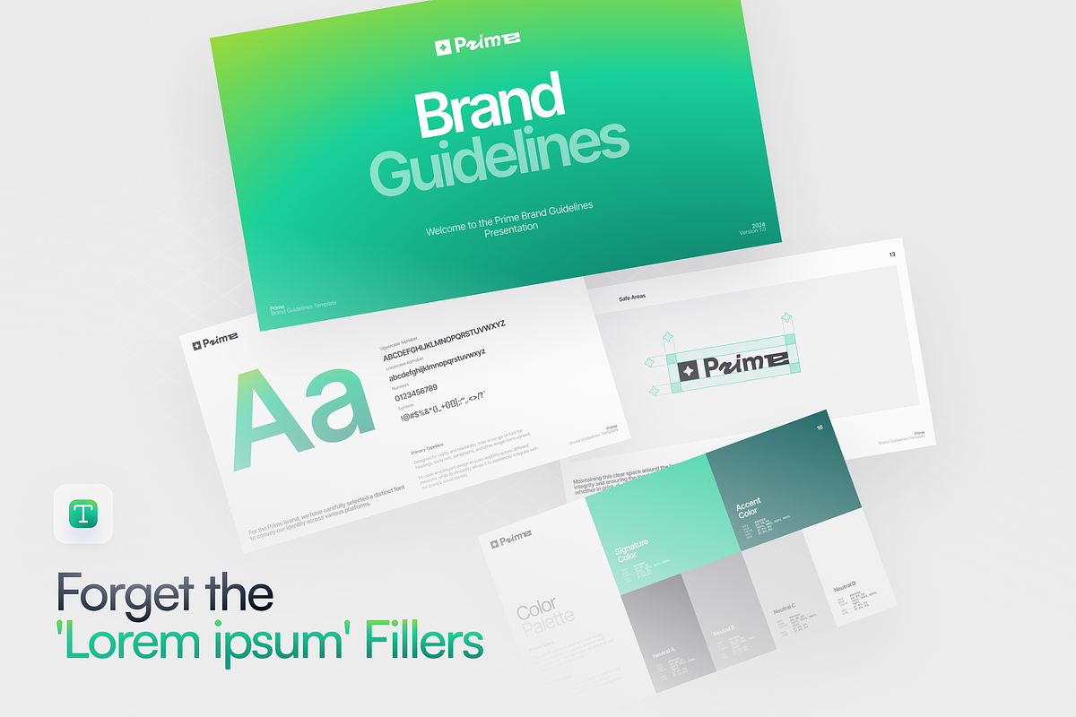 Prime Brand Guidelines • Canva, a Branding & Logo Template by Vasil Enev (Photo 6 of 11)