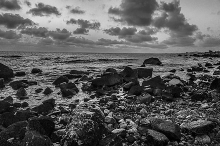 Rocky shore beach, montevideo, uruguay, a Nature Photo by DanFLCreativo