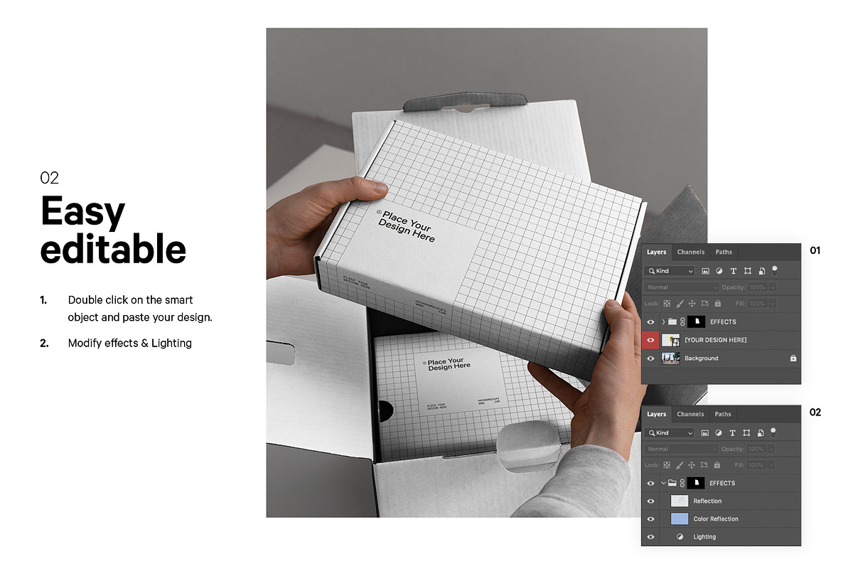Packaging Unboxing Mockup, a Packaging Mockup by HAZARD MOCKUPS (Photo 3 of 9)