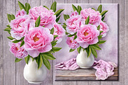 Set. Peony pink, white, red., an Illustration by SokolovaSv (Thumbnail 1 of 4)