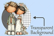 Watercolor Couple Clipart Bundle, a Seasonal Illustration by Canvas Craft (Thumbnail 2 of 10)