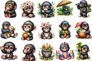 Baby Gorilla Clipart, an Illustration by Designking (Thumbnail 2 of 5)