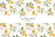 watercolor lemon seamless pattern, a Decorative Illustration by Pink Studio Art (Thumbnail 1 of 5)