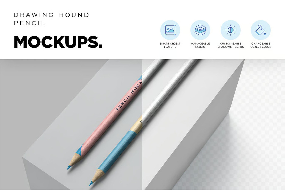 Pencil Mockup, a Pens & Pencil Mockup by megostudi0 (Photo 5 of 6)
