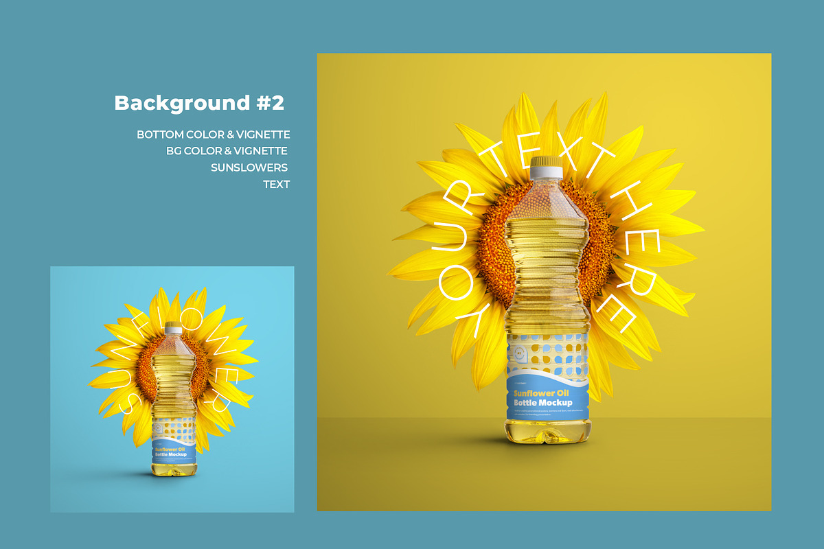 Mockup Plastic Sunflower Oil Bottles, a Packaging Mockup by Grow Design Craft Studio (Photo 3 of 11)
