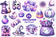 Pastel Purple Halloween Sublimation, an Illustration by CreationArt (Thumbnail 1 of 5)