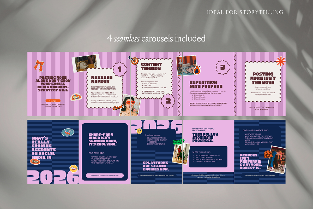 Groovy Retro Canva Templates, a Social Media Template by CanvaTemplateClubCo (Photo 3 of 10)
