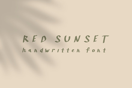 handwritten font Red sunset, a Script Font by Ashiya Pixel