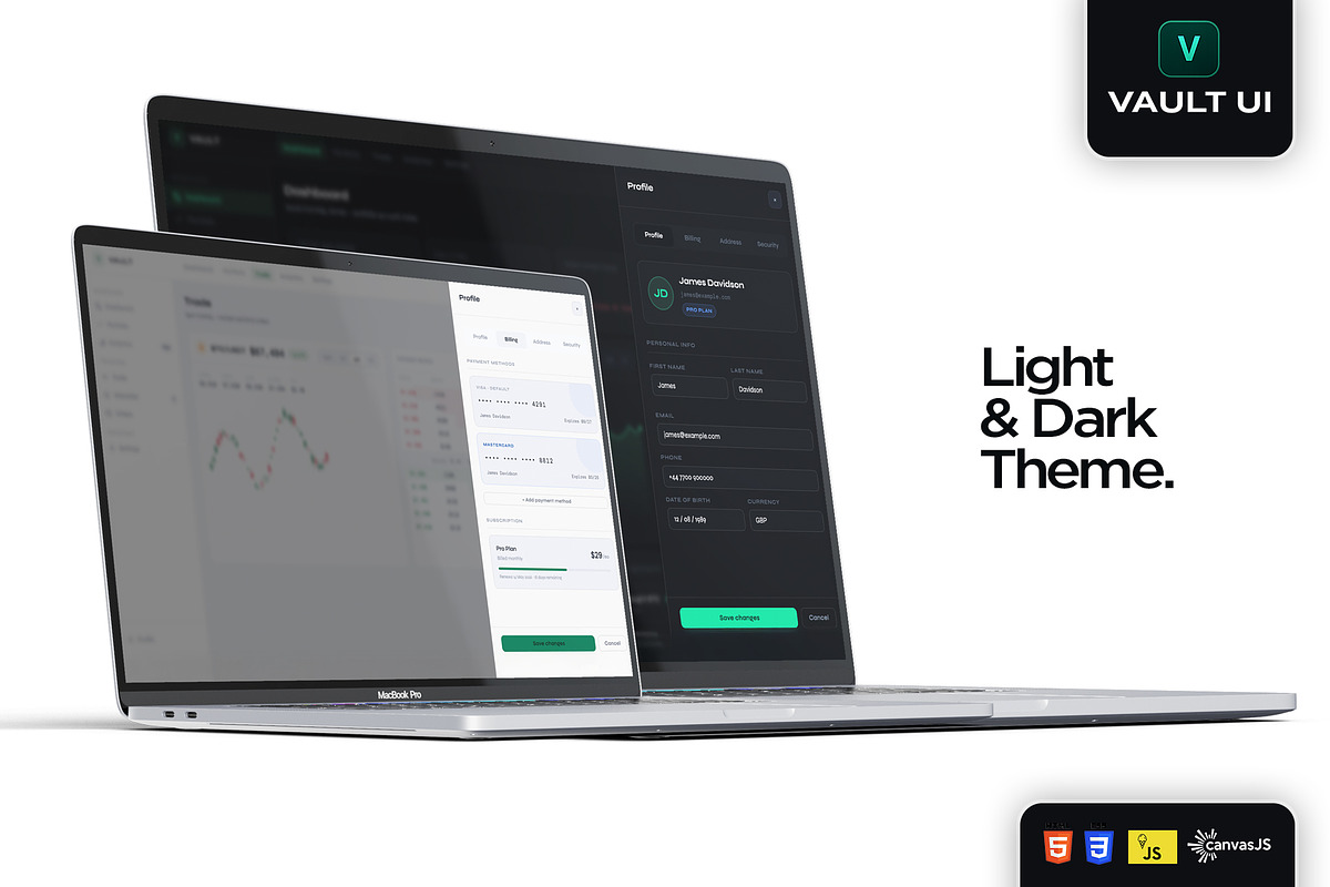 Vault UI — Finance & Crypto Template, a HTML Template by Layerform Design Co. (Photo 3 of 4)