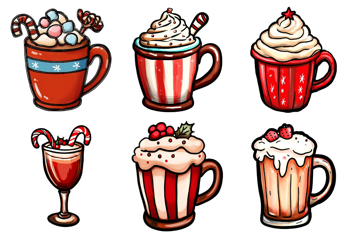 Christmas Drinks PNG Clipart Bundle, an Illustration by Daily.Designs (Photo 3 of 5)