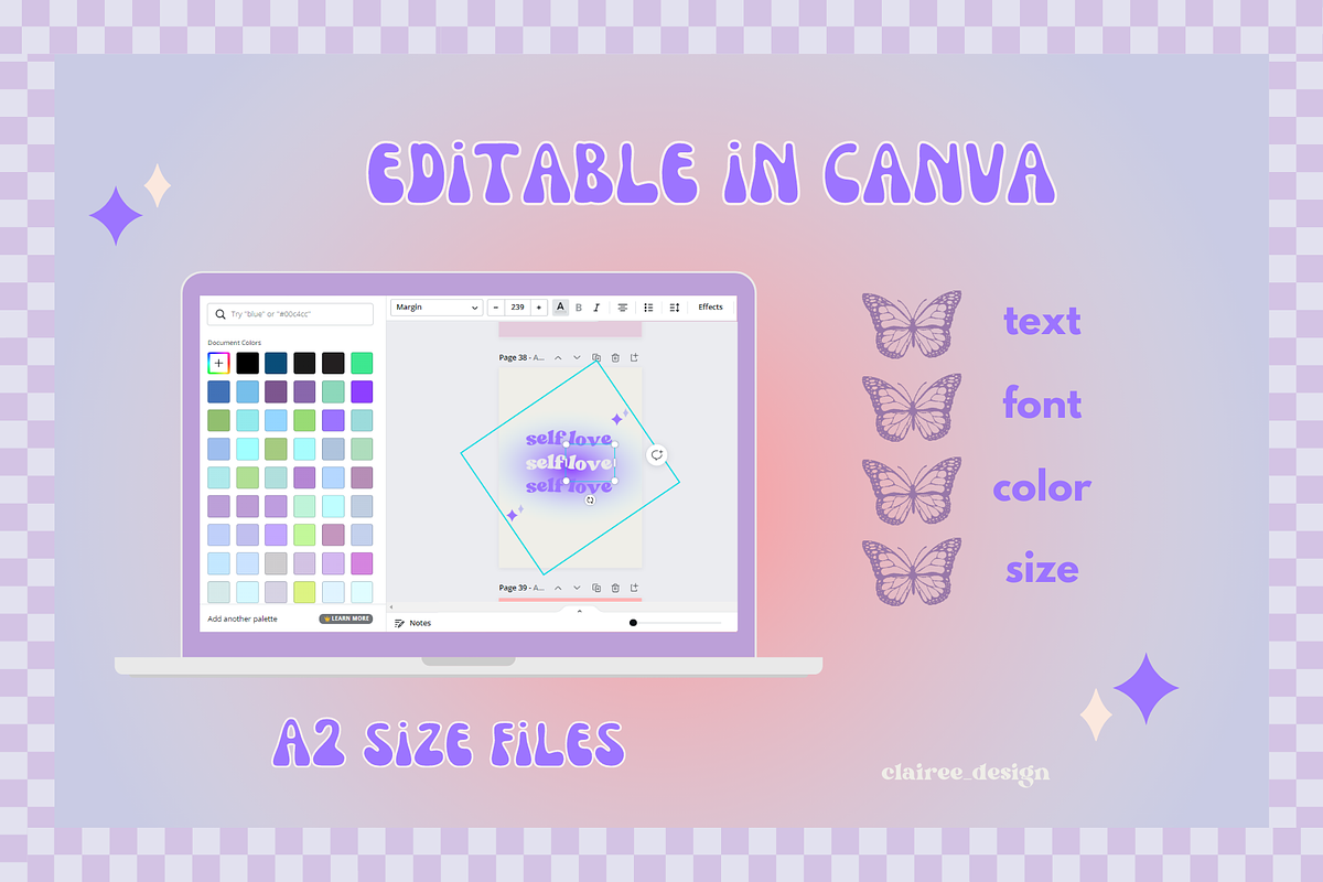 Danish Pastel Y2K Aesthetics Posters, a Stationery Template by Clairee Design Studio (Photo 6 of 7)