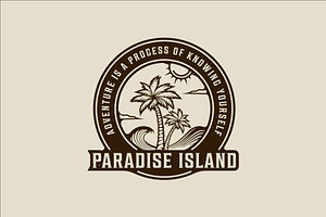 palm or coconut tree logo vintage, a Branding & Logo Template by zyxroun shop
