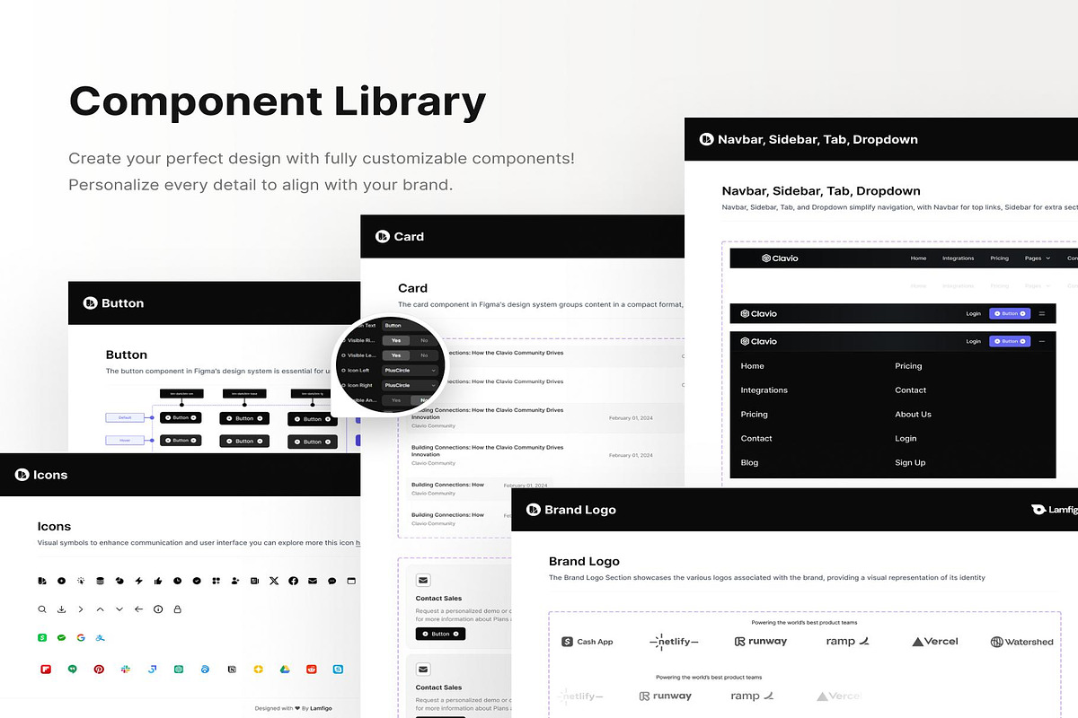 Clavio SaaS Framer Template UI Kit, an UI Kit Template by Lumina_ui_ux202 (Photo 5 of 7)