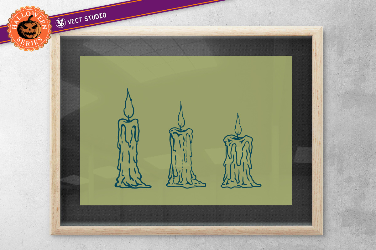 15 Candle Halloween Stamp Brushes, a Brush Add-On by vectstudio (Photo 7 of 9)