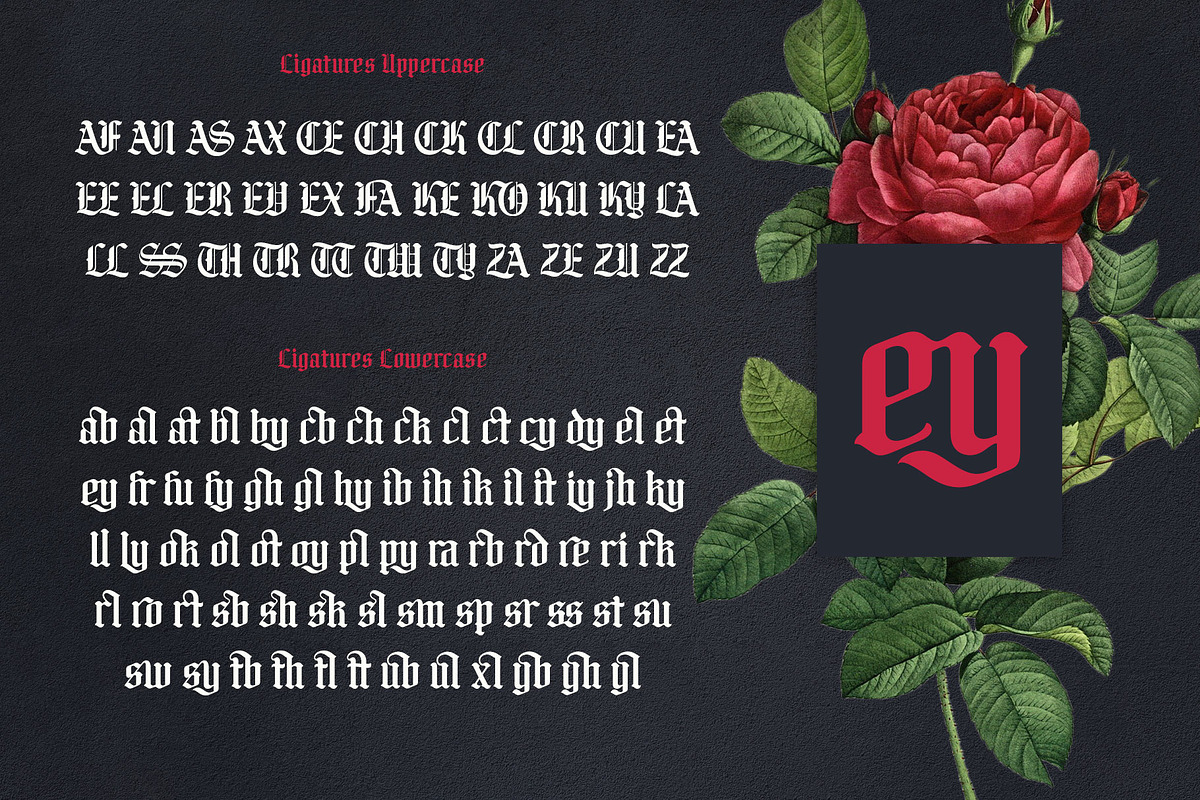 Boomsong Typeface, a Blackletter Font by alit design (Photo 15 of 16)