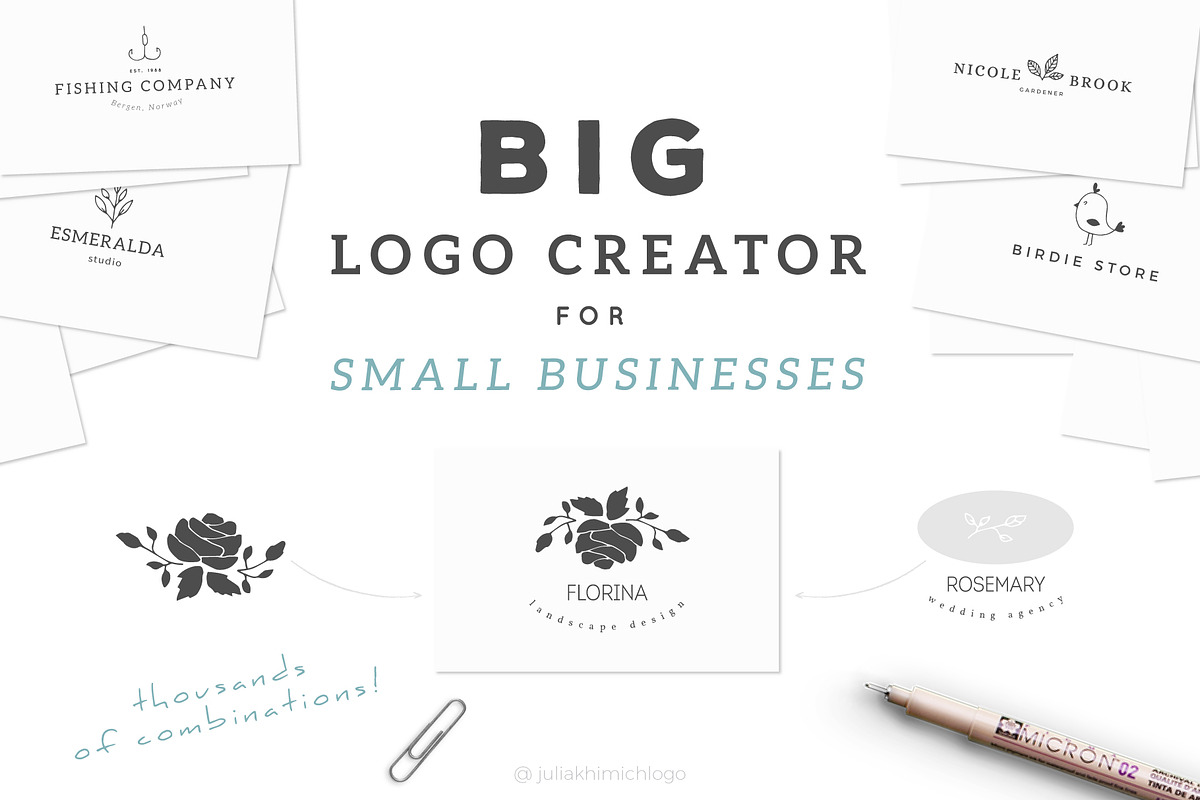 Big Logo Creator for Small Business, a Branding & Logo Template by Mint Air Studio (Photo 1 of 16)