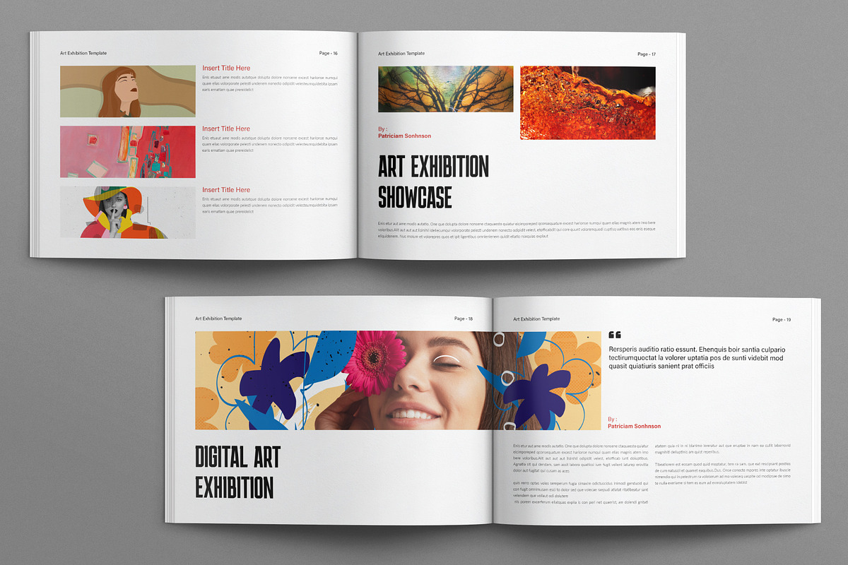 Art Exhibition Template landscape, a Brochure Template by E-Type (Photo 7 of 8)