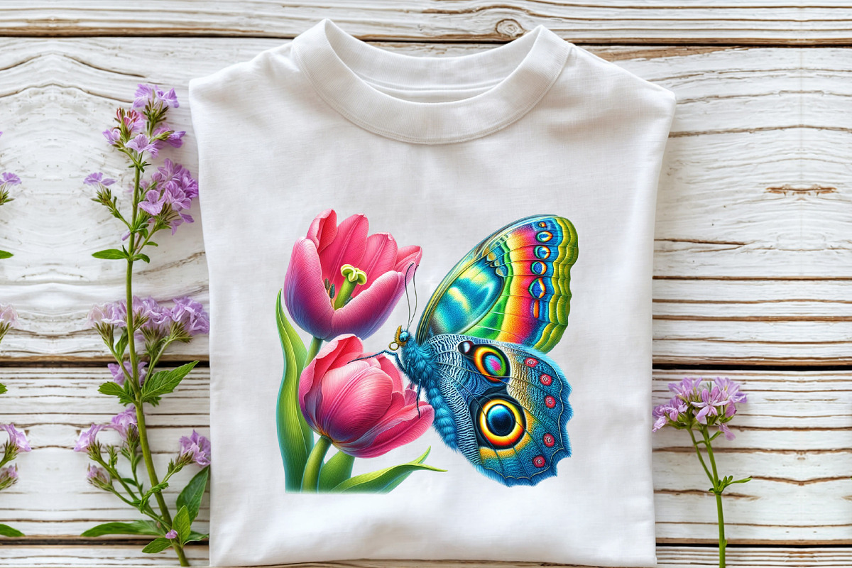 Spring Flower & Butterfly Sublimatio, an Illustration by Libby Wishes (Photo 4 of 4)