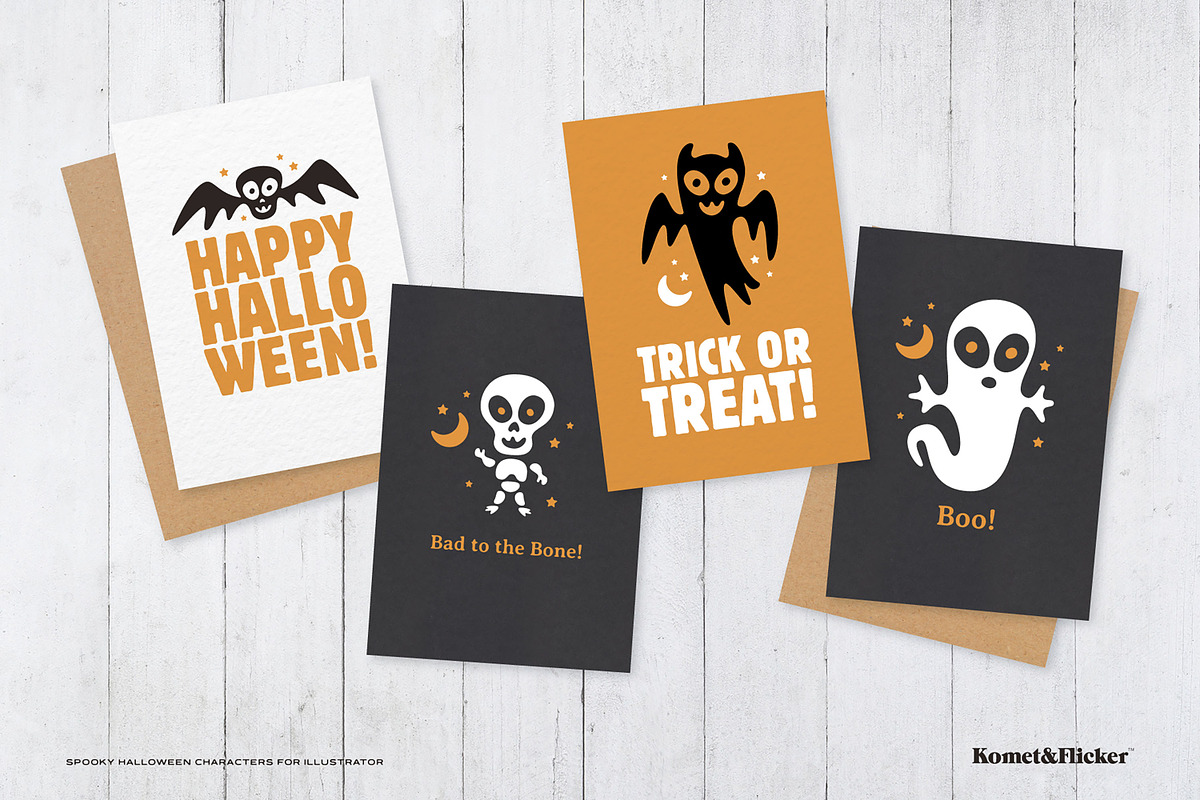 Spooky Halloween Characters, a Seasonal Illustration by Komet & Flicker (Photo 2 of 6)