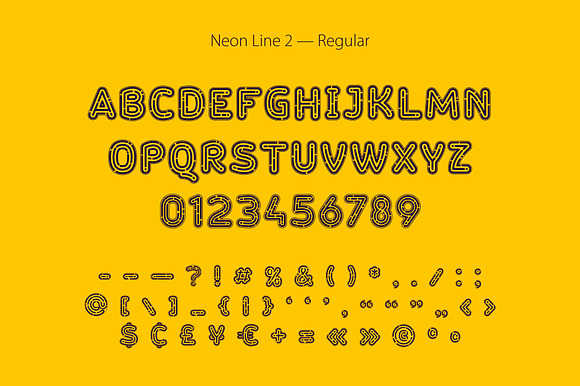 Neon Line 2 font preview 7