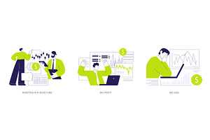 Hedge fund isolated cartoon vector, a Finance Illustration by Visual Generation