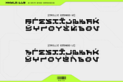 Makhlux 119 - Futuristic Typeface, a Sans Serif Font by Pengedar Seni (Thumbnail 10 of 11)