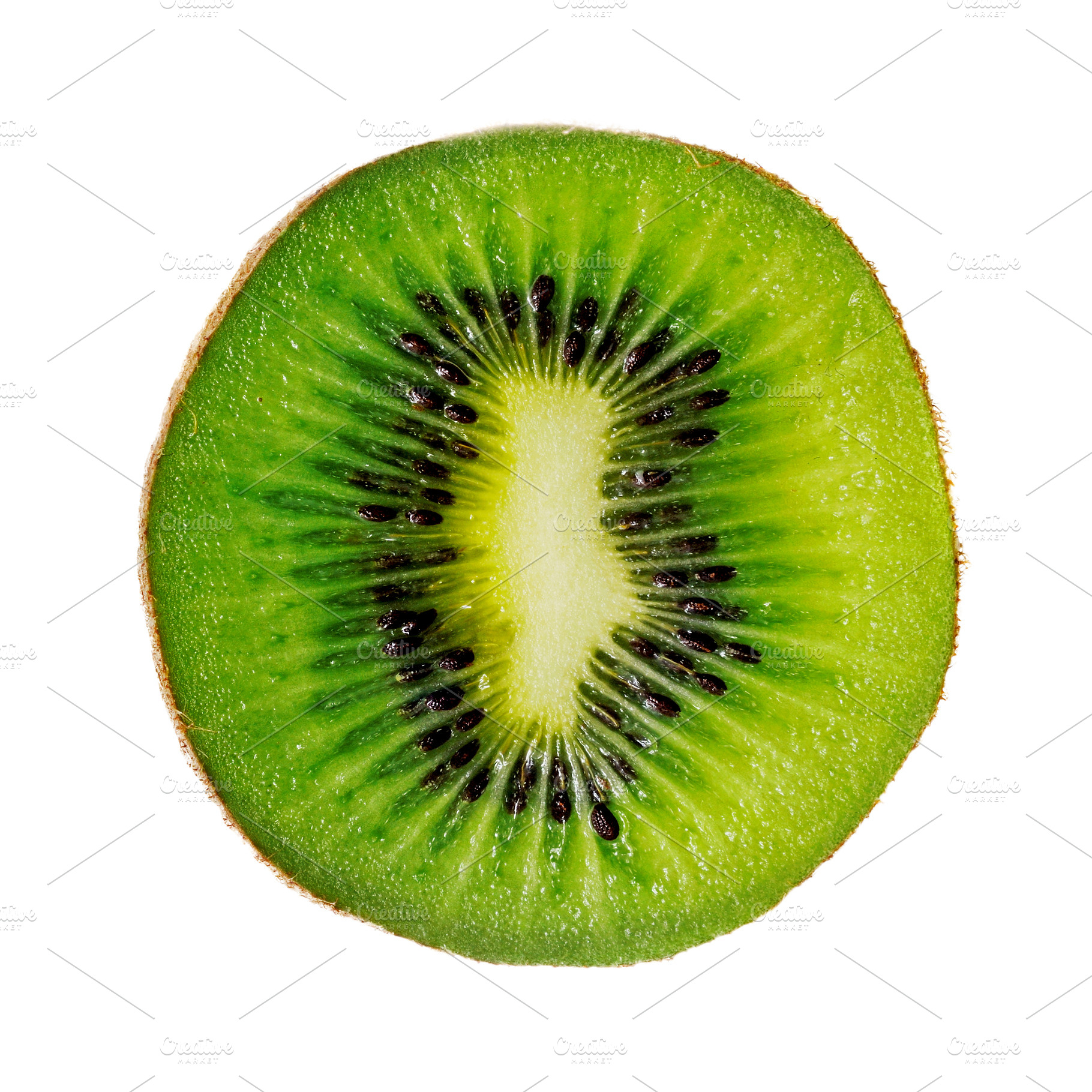 Slice of kiwi isolated on white, a Food & Drink Photo by BOOCYS