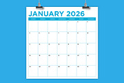 2026 Square 12x12 Color Calendar, a Stationery Template by Running With Foxes (Thumbnail 1 of 6)